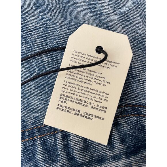 ~ NEW! 28 Levi's Prem 501 Two-Tone Jean Shorts Cut-Off Light/Med Wash Button Fly - Picture 14 of 15